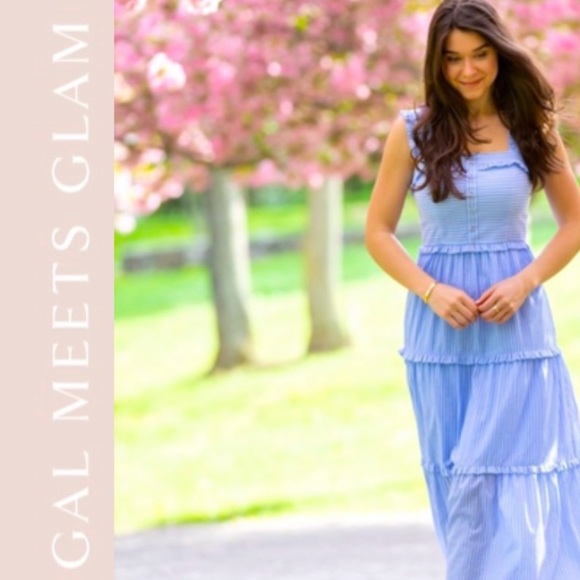 Gal Meets Glam Dresses & Skirts - Gal Meets Glam Courtney Rio Stripe Tiered Maxi